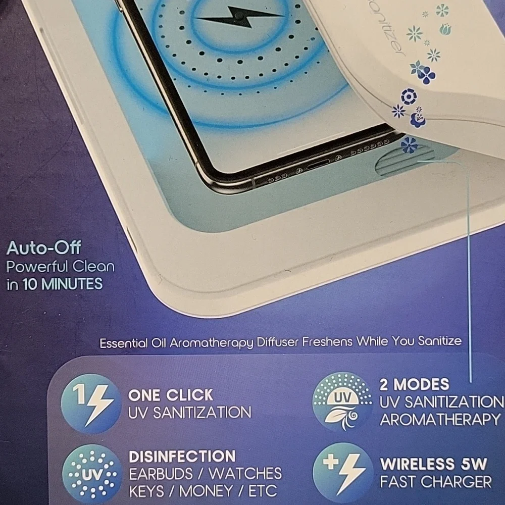 Wireless charger and UV sanitizer